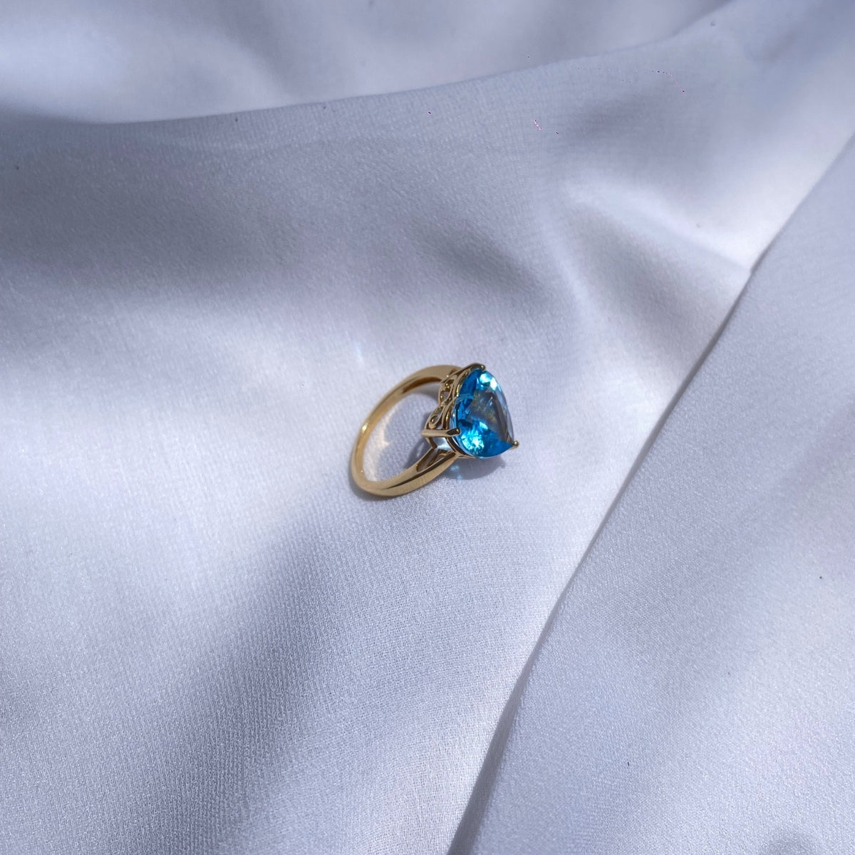 Blue Topaz 14KT Gold Ring