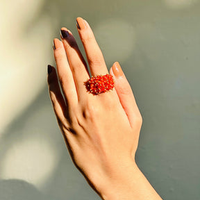 Warm Hues Beads Ring