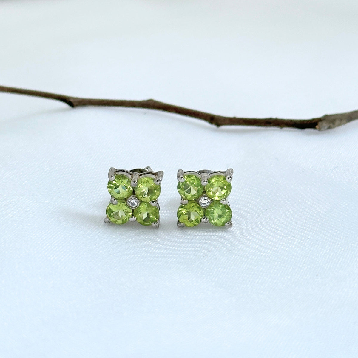 Balbina Peridot Silver 925 Earrings