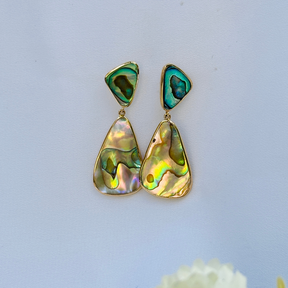 Abalone 18KT Gold Earrings