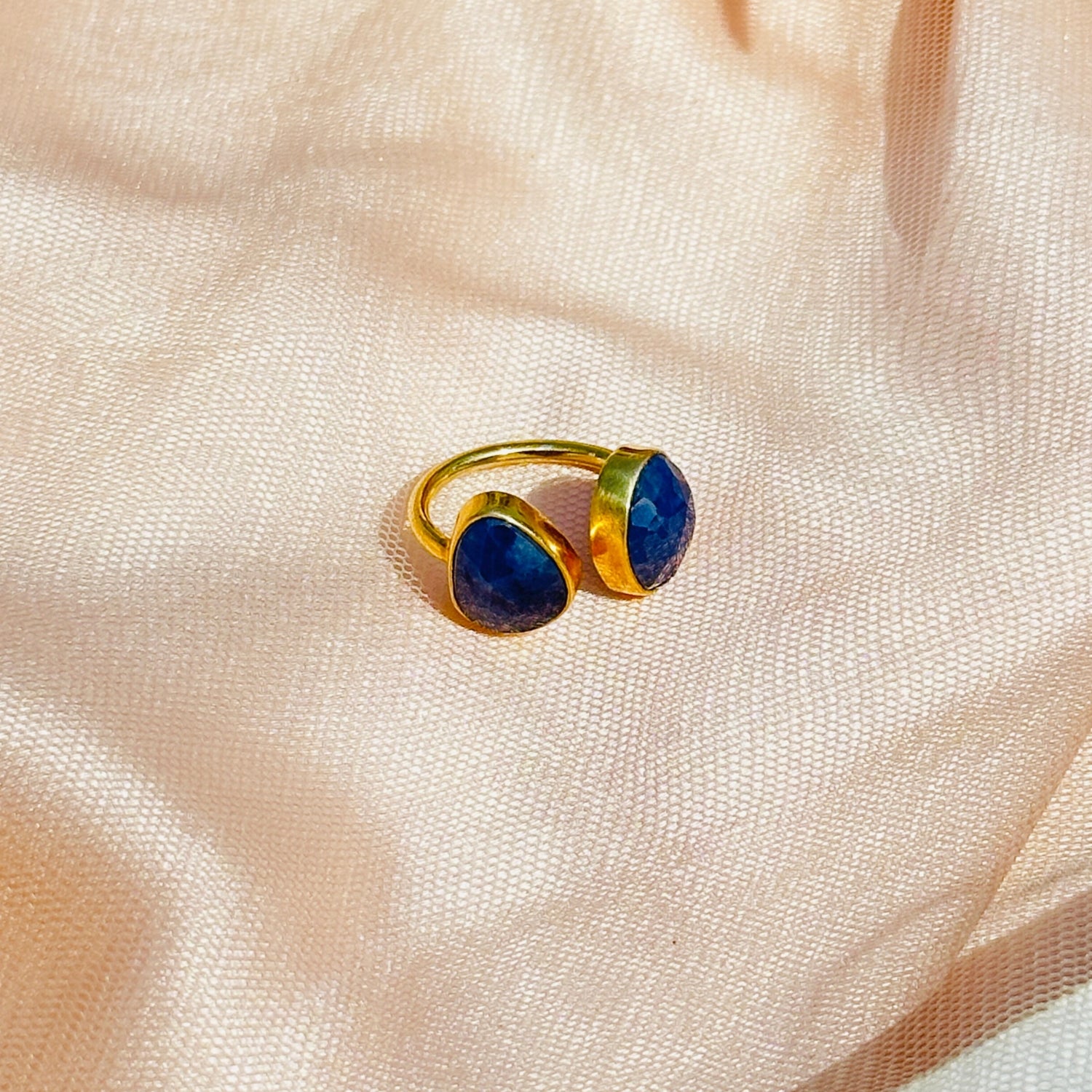 Taarush Sapphire 18K Gold Plated Silver 925 Rings