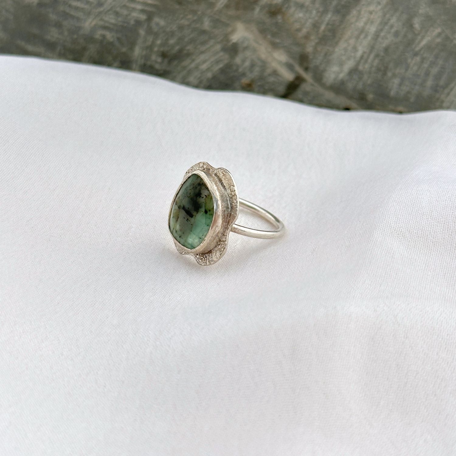 Flancy Silver 925 Emerald Ring