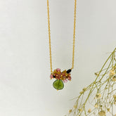 Isla Tourmaline 18k Gold Plated Silver 925 Necklace