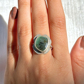 Flancy Silver 925 Emerald Ring