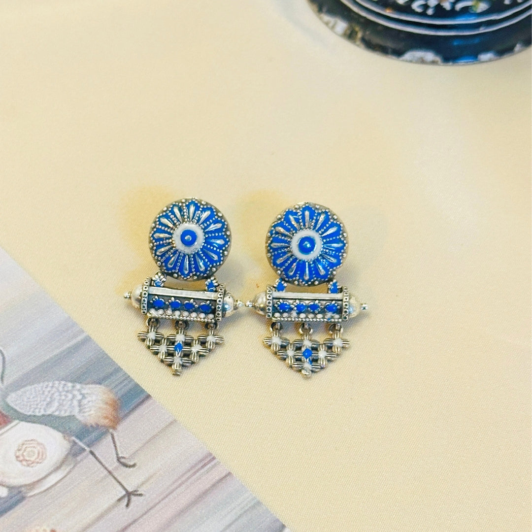 Amogha Enamel Silver 925 Earrings