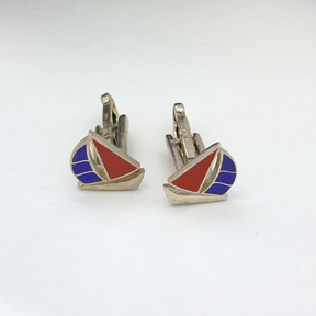 Boat Silver 925 Men's Cufflinks