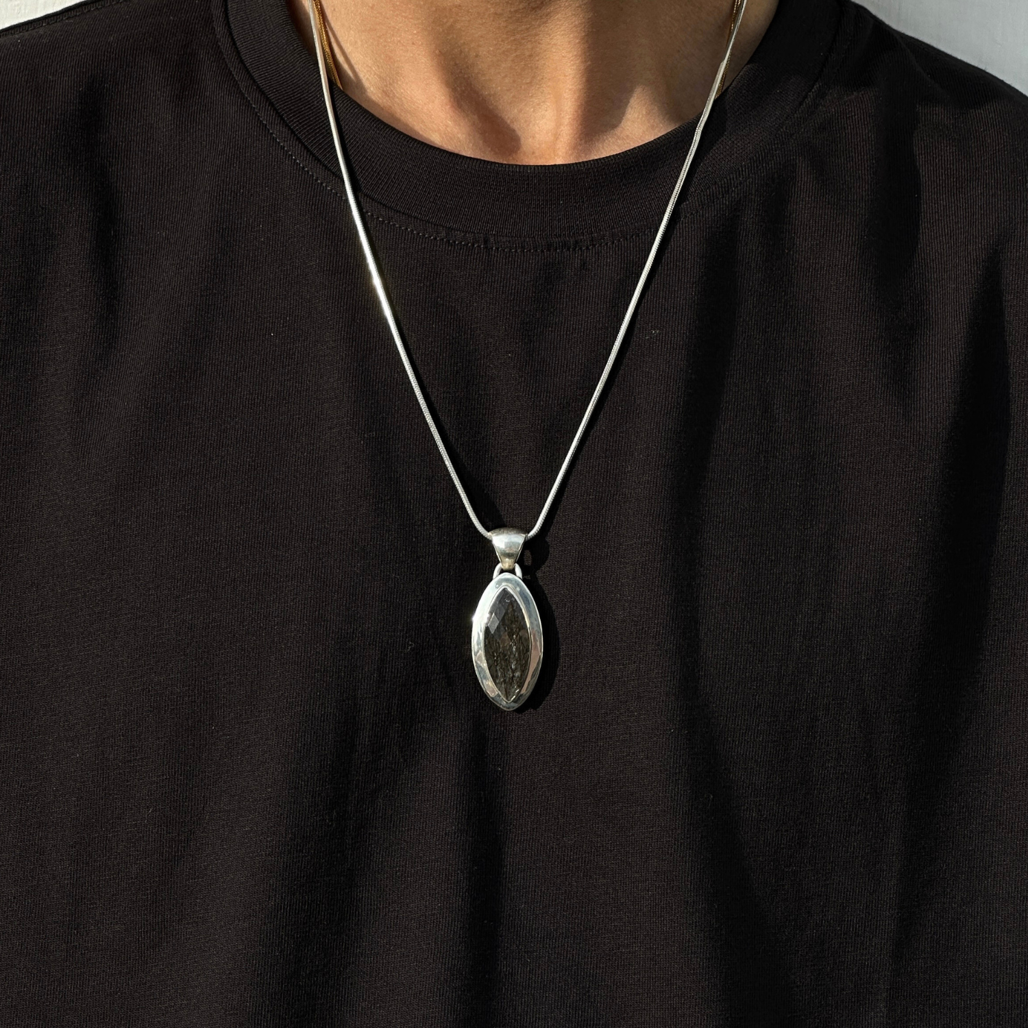 Prince Rutile Silver 925 Men's Pendant