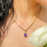 Irin Amethyst 18KT Gold Plated Silver 925 Pendant