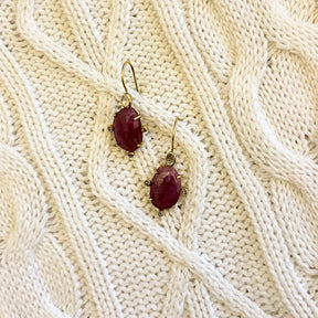 Ruby Hook Earrings