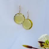 Lemon Quartz & Diamond 18KT Gold Earrings