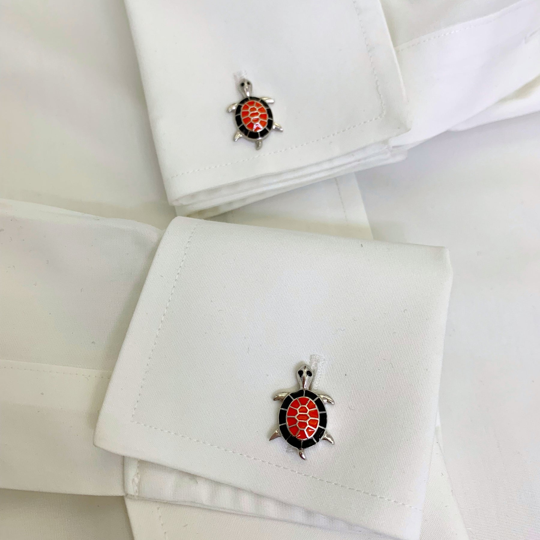 Turtle Silver 925 Men Cufflinks