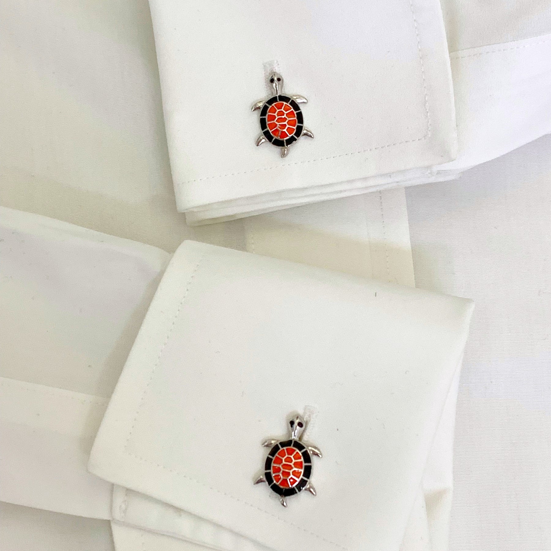 Turtle Silver 925 Men Cufflinks