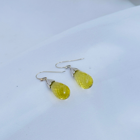 Lemon Quarts 18KT Gold Earrings