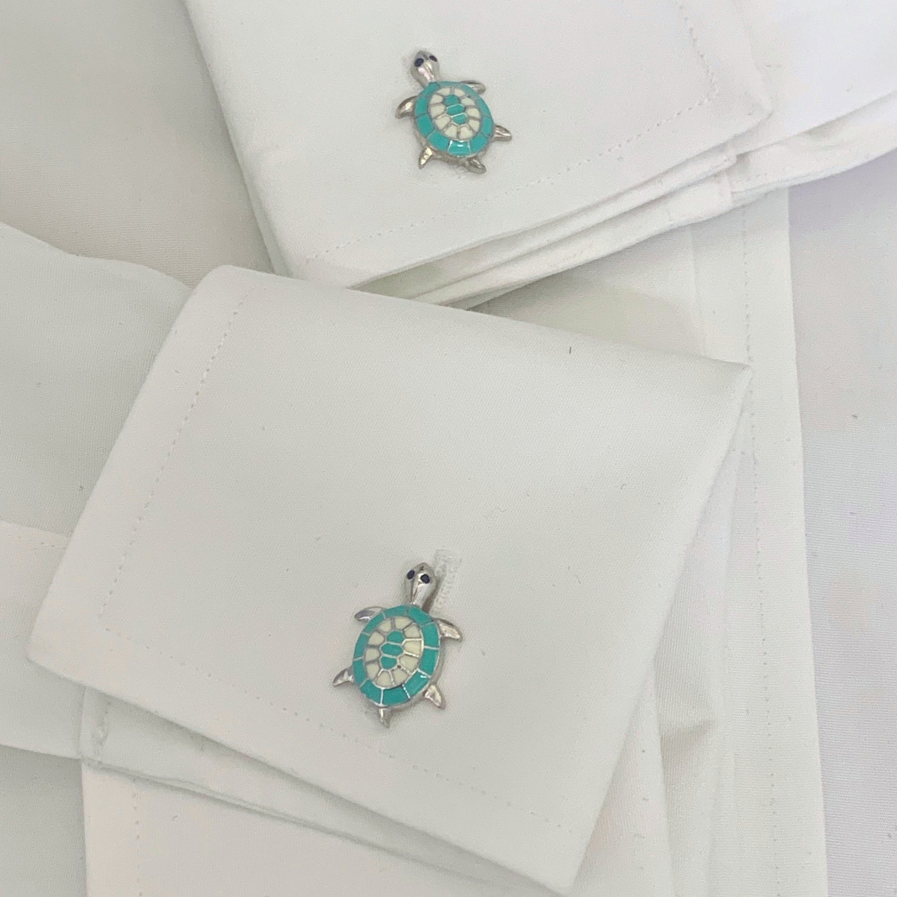 Turtle Silver 925 Men Cufflinks