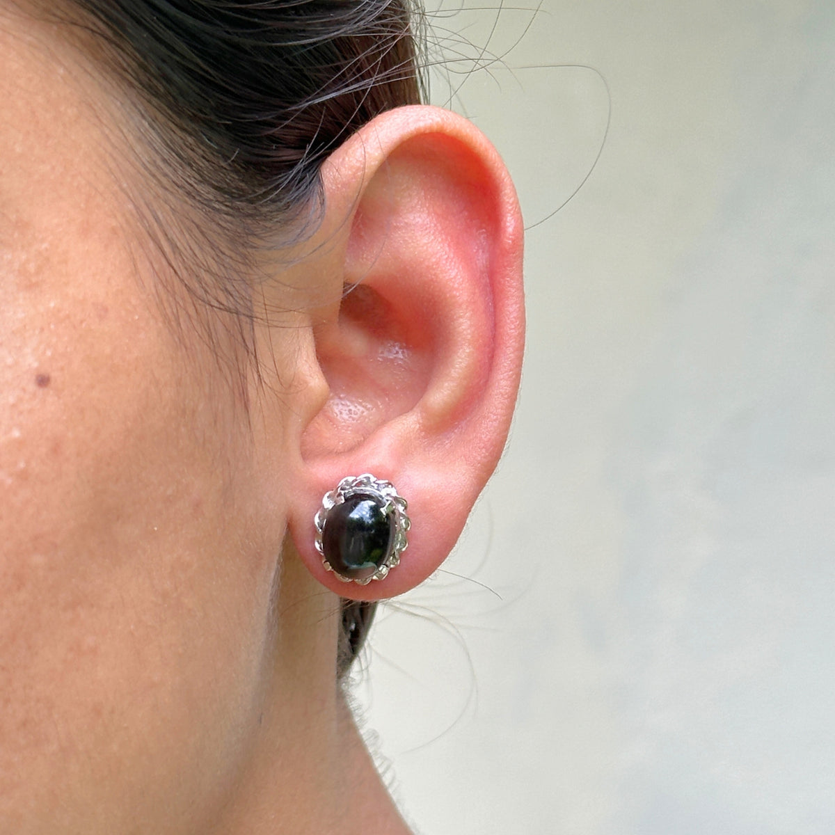 Fabia Black Star Silver 925 Studs