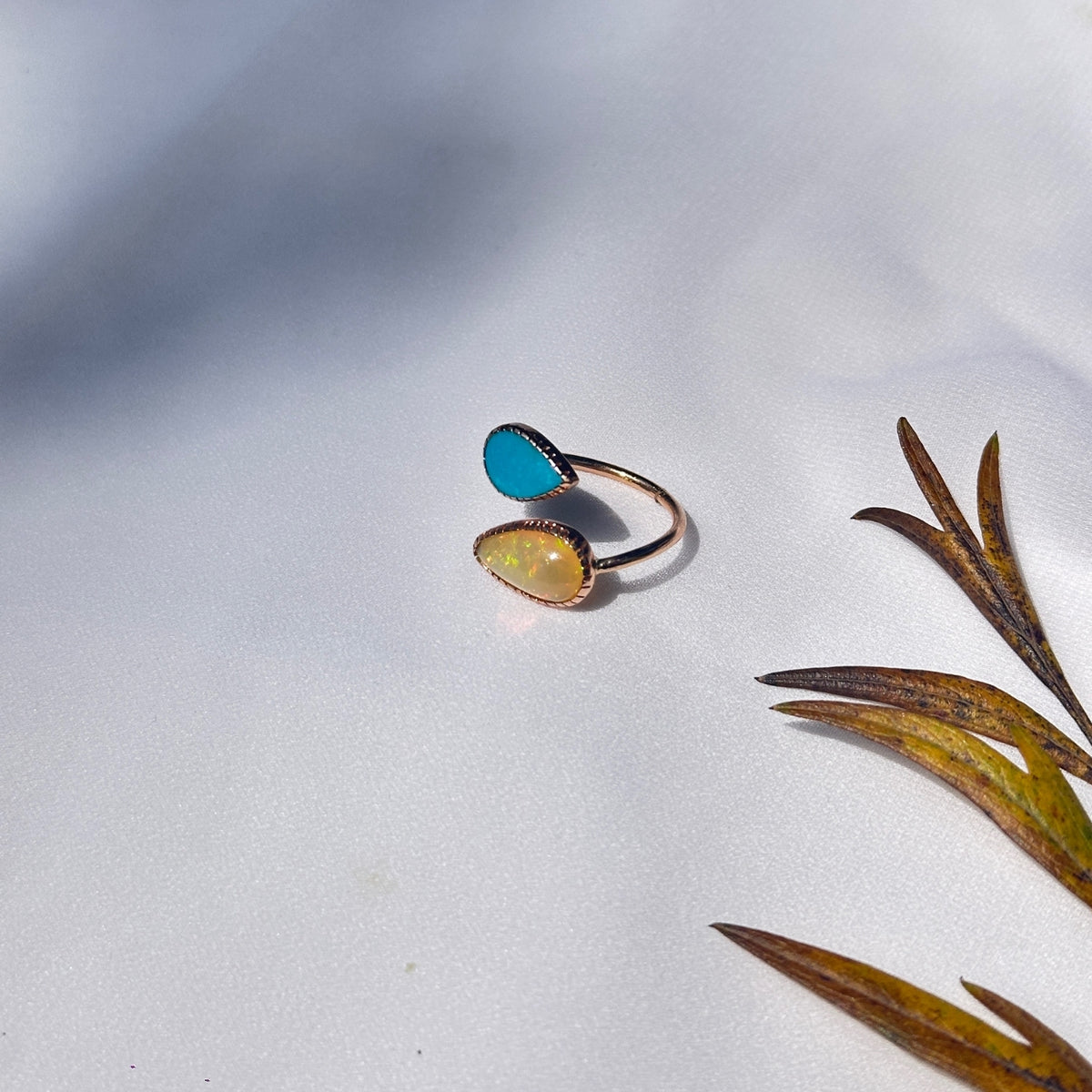 Opal and Turquoise 18KT Gold Ring