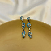 Ethnic Enamel Long Earrings