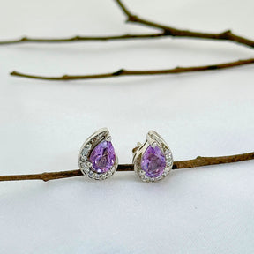 Gaius Amethyst Silver 925 Studs