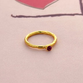 Luxe Tourmaline Gold Plated Silver 925 Love Ring