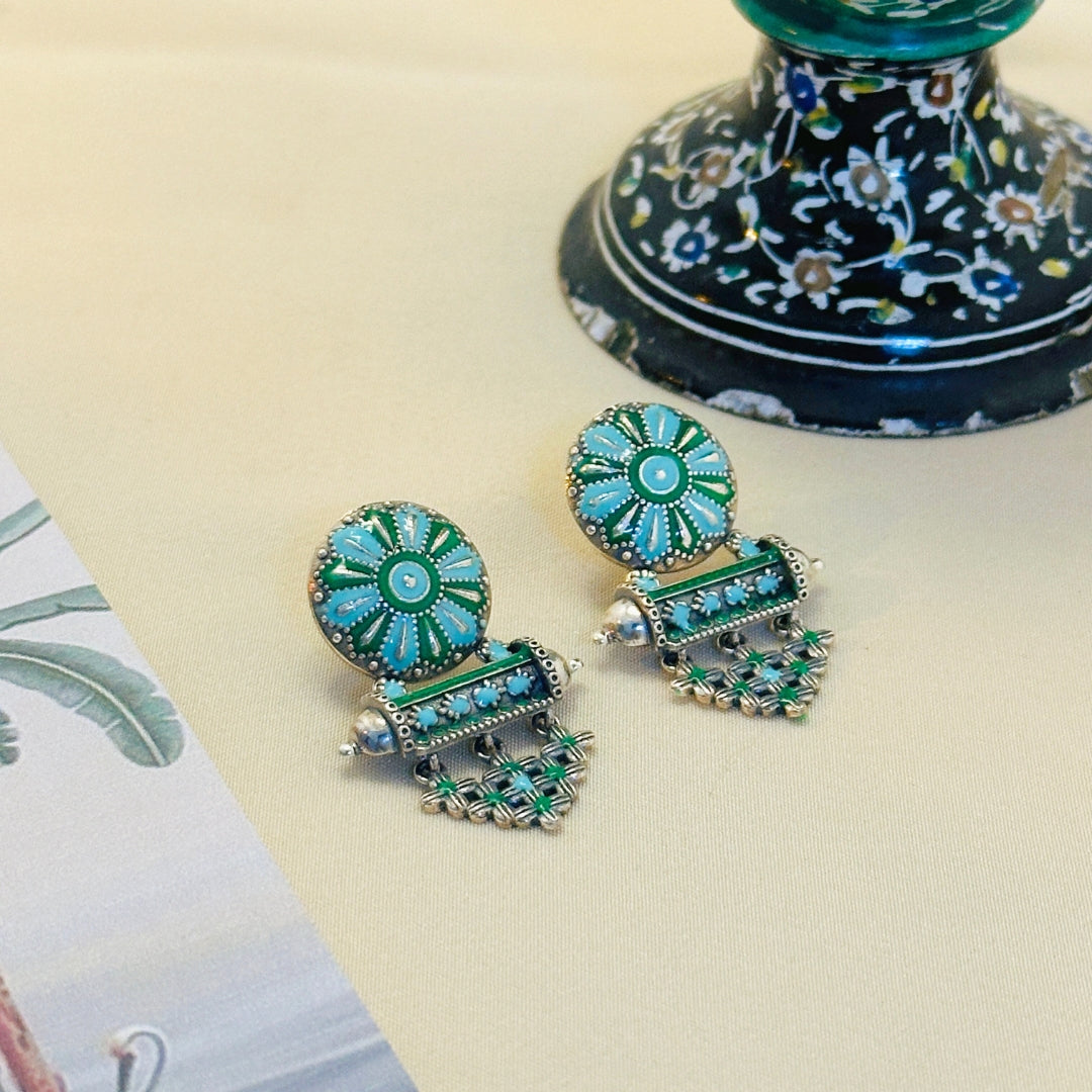 Amogha Enamel Silver 925 Earrings