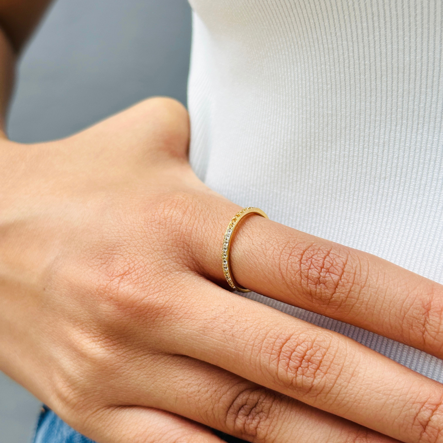 Citrine and Blue Topaz 18KT Gold Ring