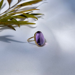 Amethyst Oval 14KT Gold Ring