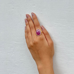 Yukti Ruby 18K Gold Plated Silver 925 Rings