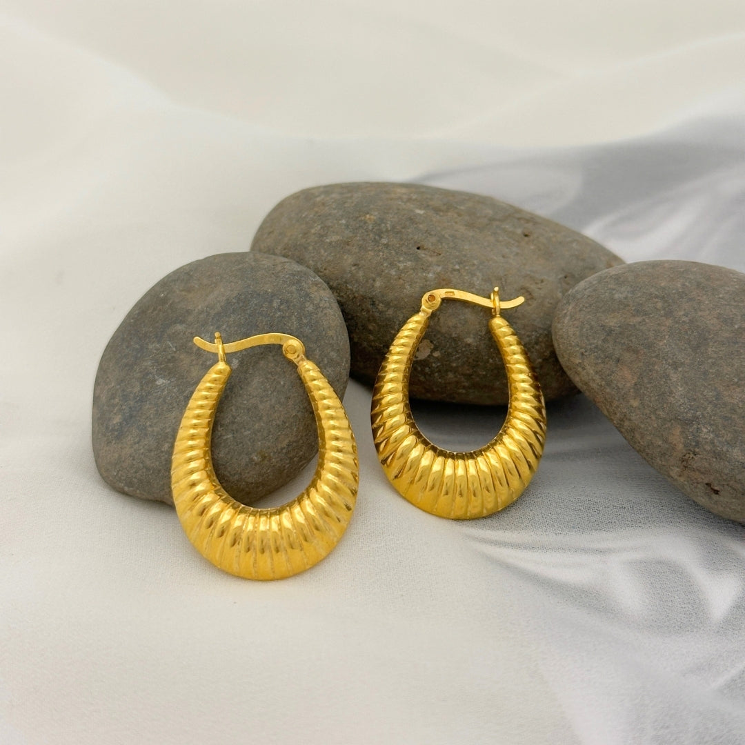 Saul Gold Plated Silver 925 Hoop Earrings