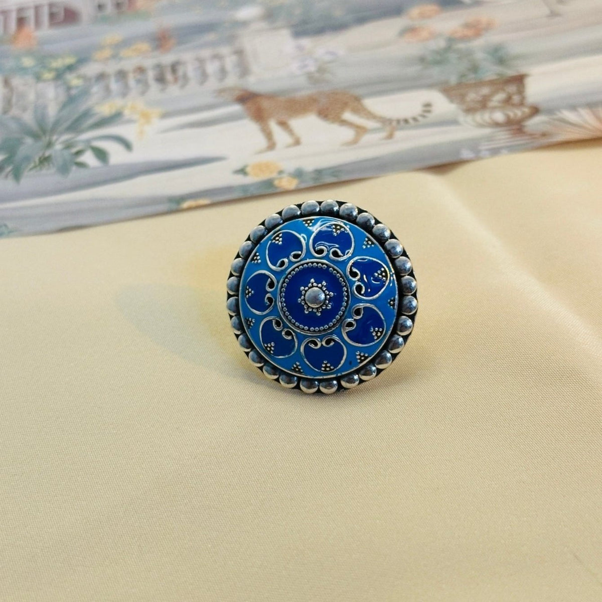 Gitanjali Enamel Silver 925 Ring