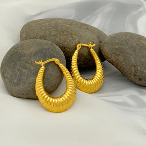 Saul Gold Plated Silver 925 Hoop Earrings