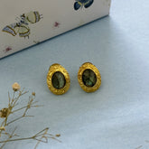 Margo Labradorite 18k Gold Plated Silver 925 Stud Earrings