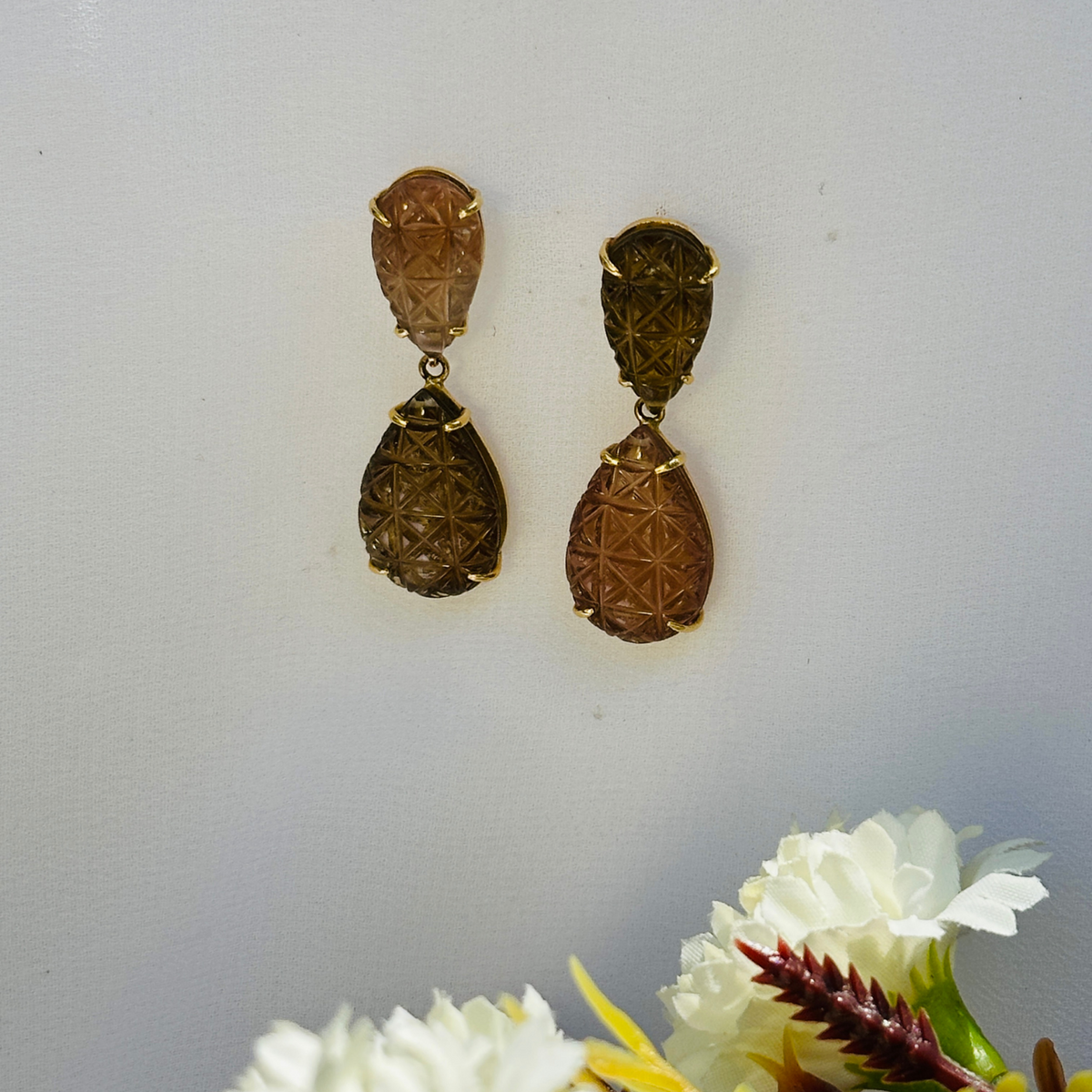 Tourmaline 18KT Gold Earrings