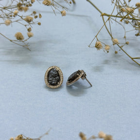 Luca Rutile Quartz Silver 925 Studs Earrings