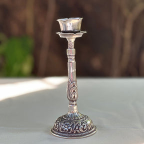 Shakti Silver Candle Stand