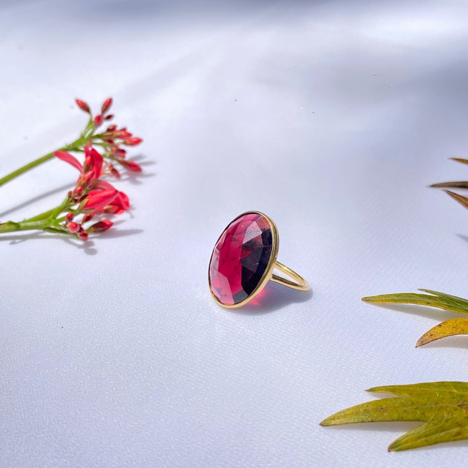 Garnet 18KT Gold Ring