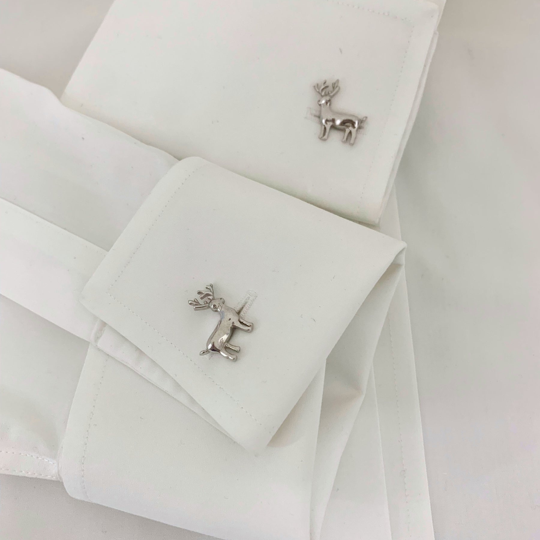 Deer Silver 925 Men Cufflinks