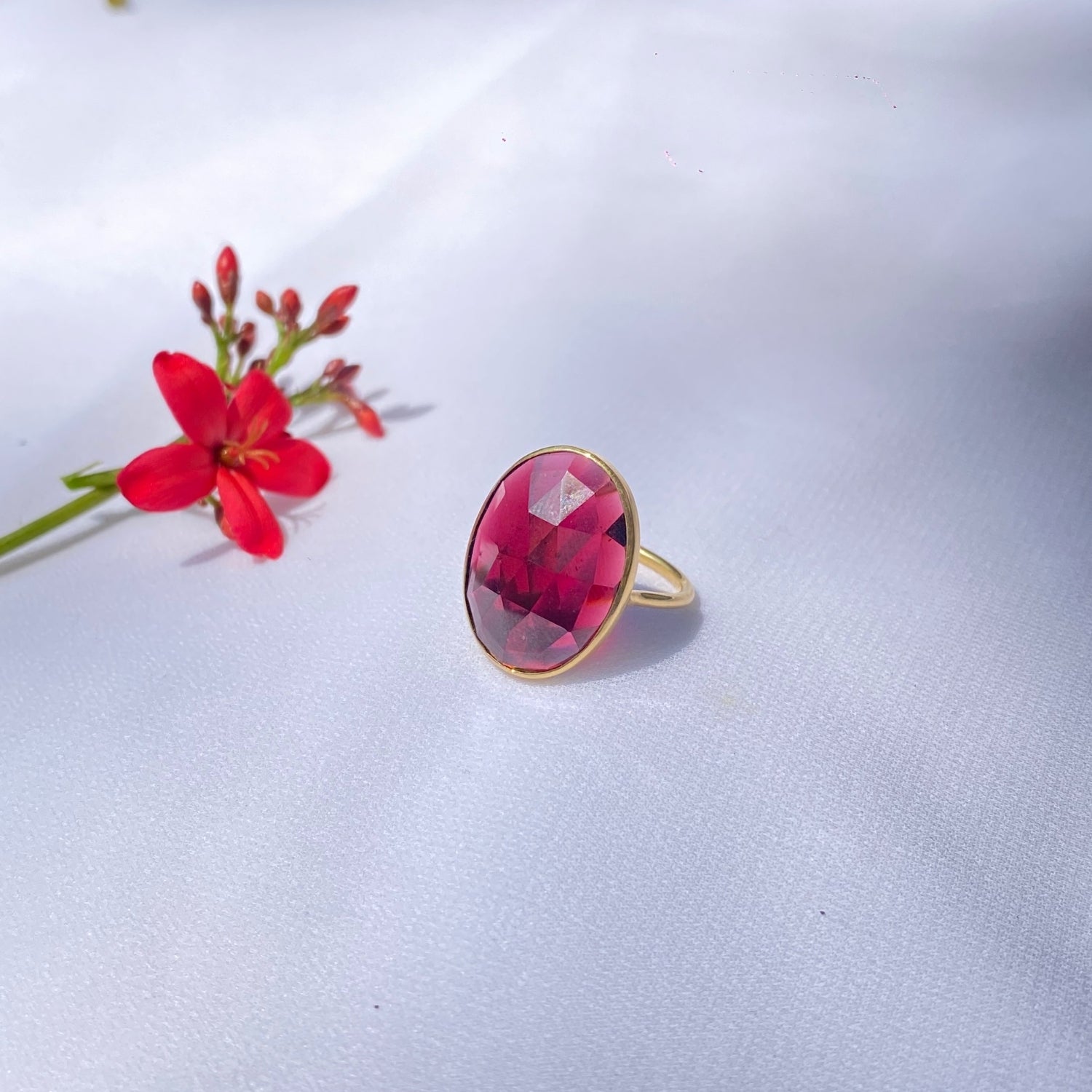 Garnet 18KT Gold Ring