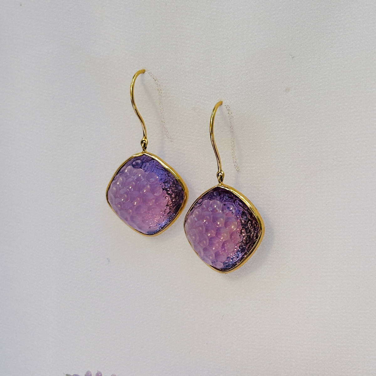 Amethyst 18KT Gold Earrings