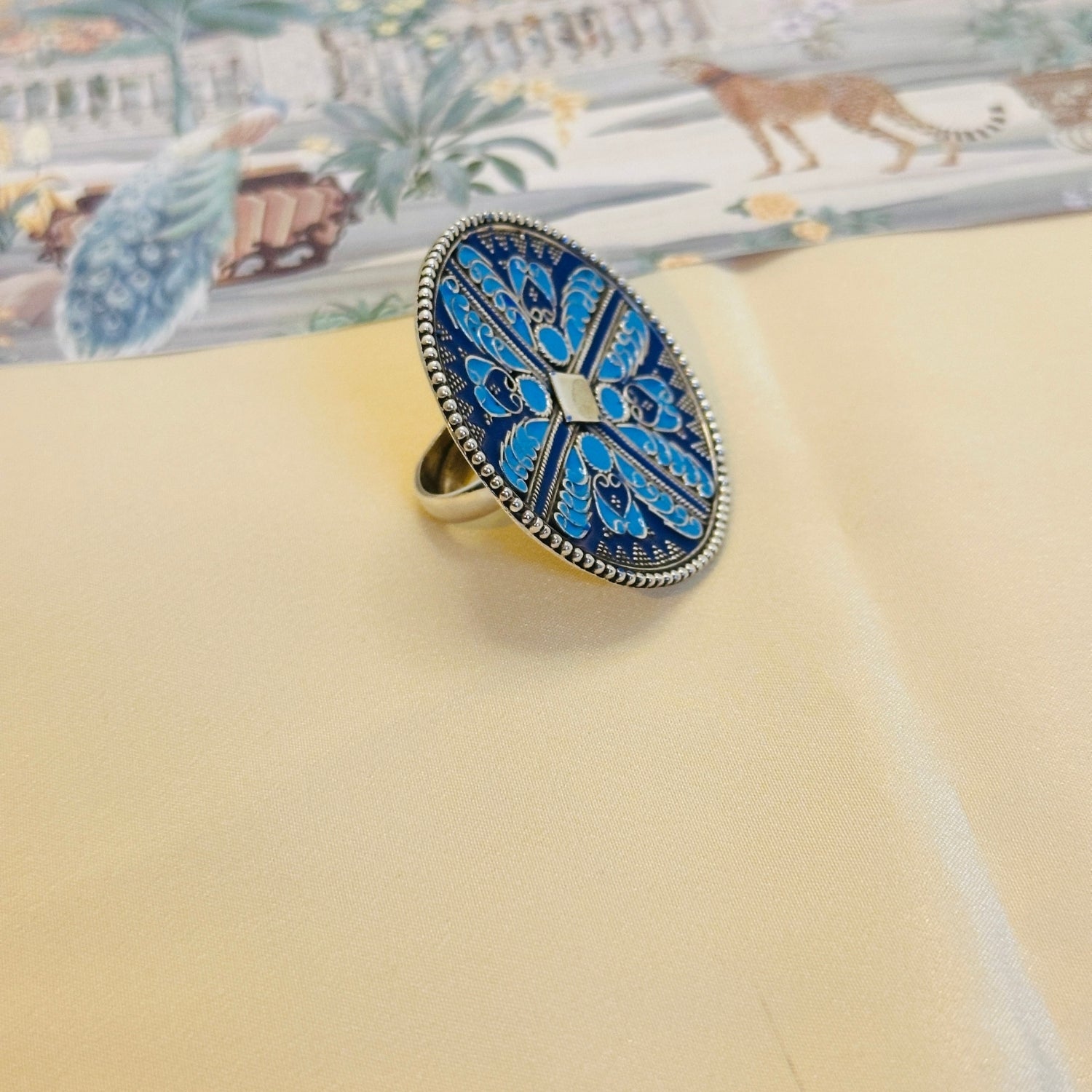 Aarna Enamel Silver 925 Ring