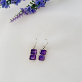 Amethyst 18KT White Gold Earrings