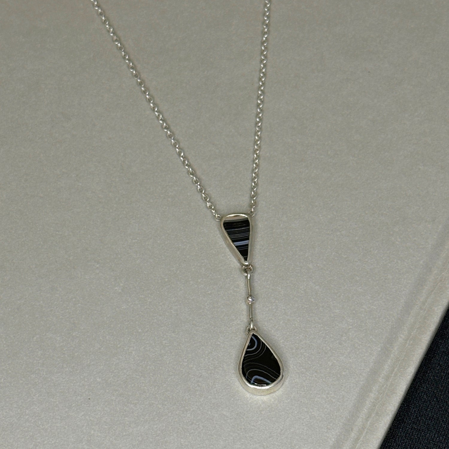 Tarmac Agate Men's Silver 925 Necklace