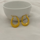 Salomi Gold Plated Silver 925 Hoop Earrings