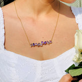 Dakota Amethyst Gold Plated Silver 925 Love Necklace