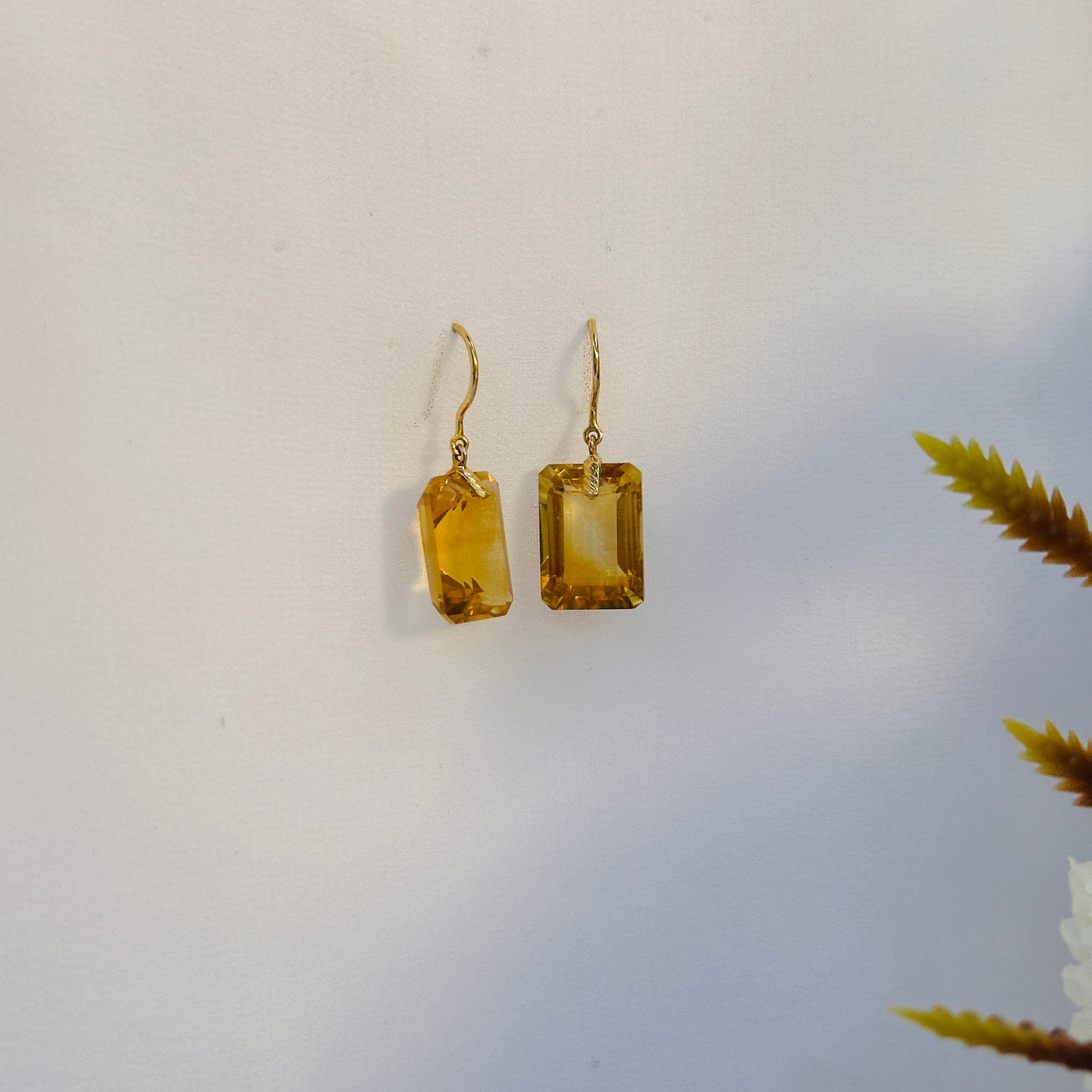 Citrine 18KT Gold Earrings