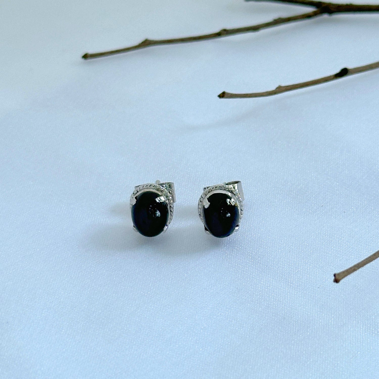 Marcus Black Star Silver 925 Studs