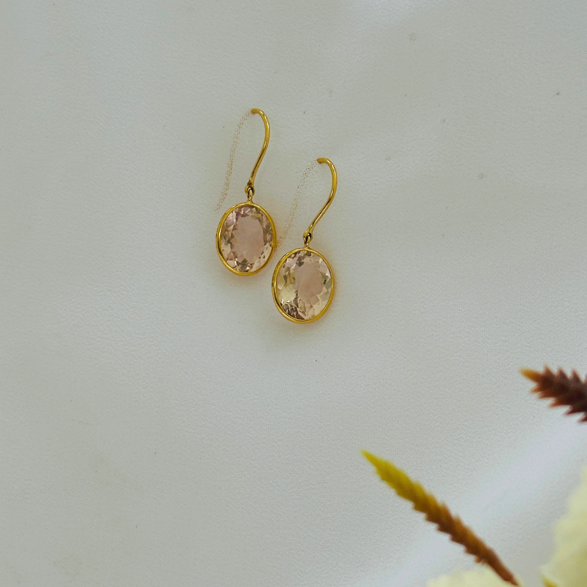 Morganite 18KT Gold Earrings