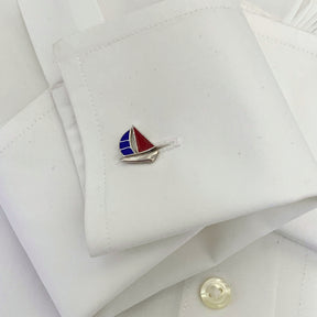 Boat Silver 925 Men's Cufflinks