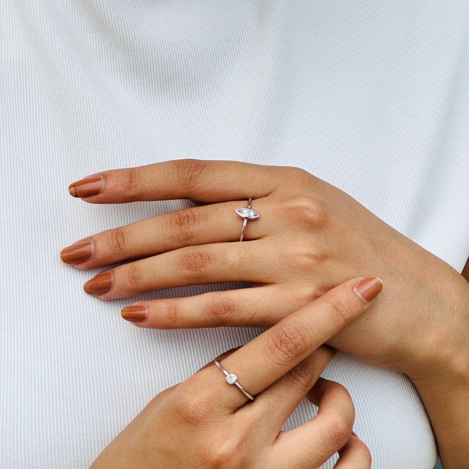 Marquise Diamond 18KT White Gold Ring