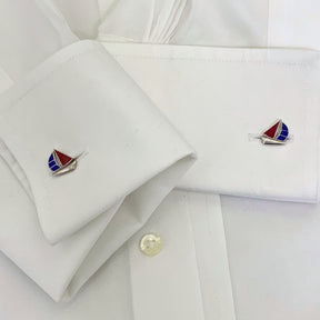 Boat Silver 925 Men's Cufflinks