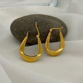 Adelis Gold Plated Silver 925 Hoop Earrings